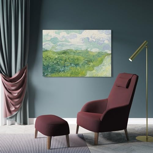 Toile de blé vert 40x60 cm, tableau de haute qualité