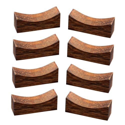 Cabilock 8Pcs Wooden Japanese Chopstick Rest Elegant Utensil Holder for Chopsticks Spoons Forks Sophisticated Design for Home Dining Restaurant Use Keeps Utensils Clean