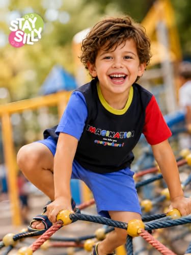 Image of Pilolo Kids Soft Cotton Lycra Pocket T-Shirt for Boys - (Combo Pack of 2)