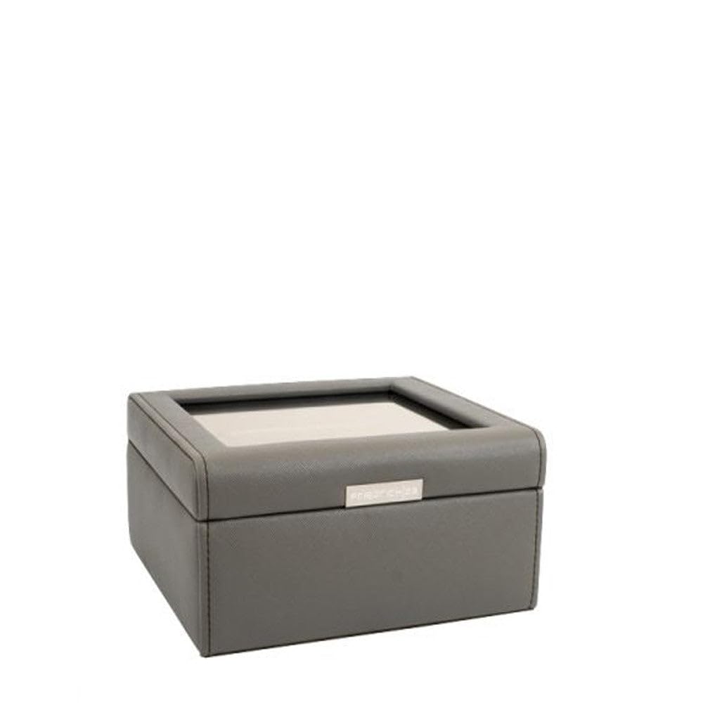 Friedrich23 Bond Coffret à montres en synthétique fin Taupe 18 x 18 x 8,5 cm
