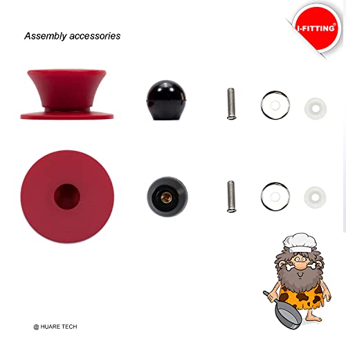 Universal Pot Pan Lids Replacement Knob, Ifitting Silicone Heat Resistant Pan Cover Holding Handles, Bpa Free, Dishwasher Safe, Fits Skillets And Kitchen Cookware Covers 2Pack Red #TOP2