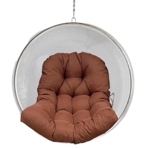 WAJJWI Coussins pour Chaise D'oeuf Suspendu Coussin de Chaise Suspendue, mobilier de Balcon, Tapis de Chaise de Jardin Confortable(Brown)