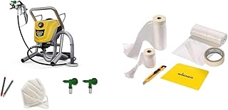 WAGNER Airless Farbsprühsystem Control Pro 250 M für Dispersions-/LatexfarbenSchlauch 9 m + WAGNER Universal Extra Abdeckset Premium inkl. Abdeckfolie 4 x 6 m