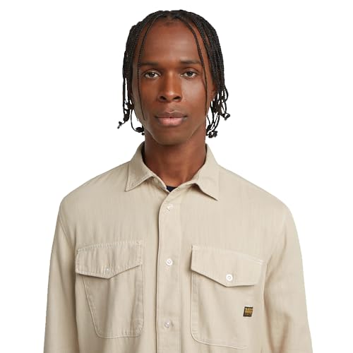 G-STAR Herren Marine Slim Hemd, Beige (dk Brick gd D24963-D454-D848), S – Ansicht 3