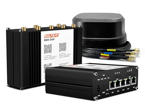 SELFSAT MWR 5550 5G Cat 20 - Router Wi-Fi de hasta 3,3 Gbps con antena SATCO 5G, color negro