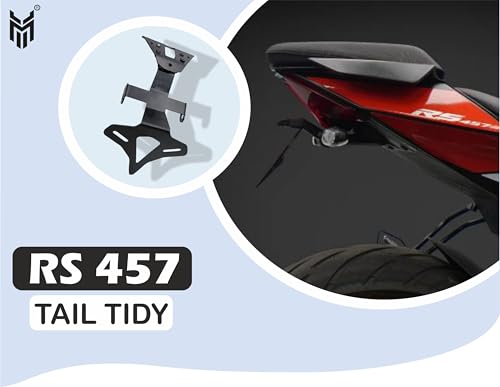 Image of Apiriliaa RS457 & Teuonoo457 Heavy Metal License Plate Holder Number Plate Holder, Tail Tidy Fender Eliminator, Black.