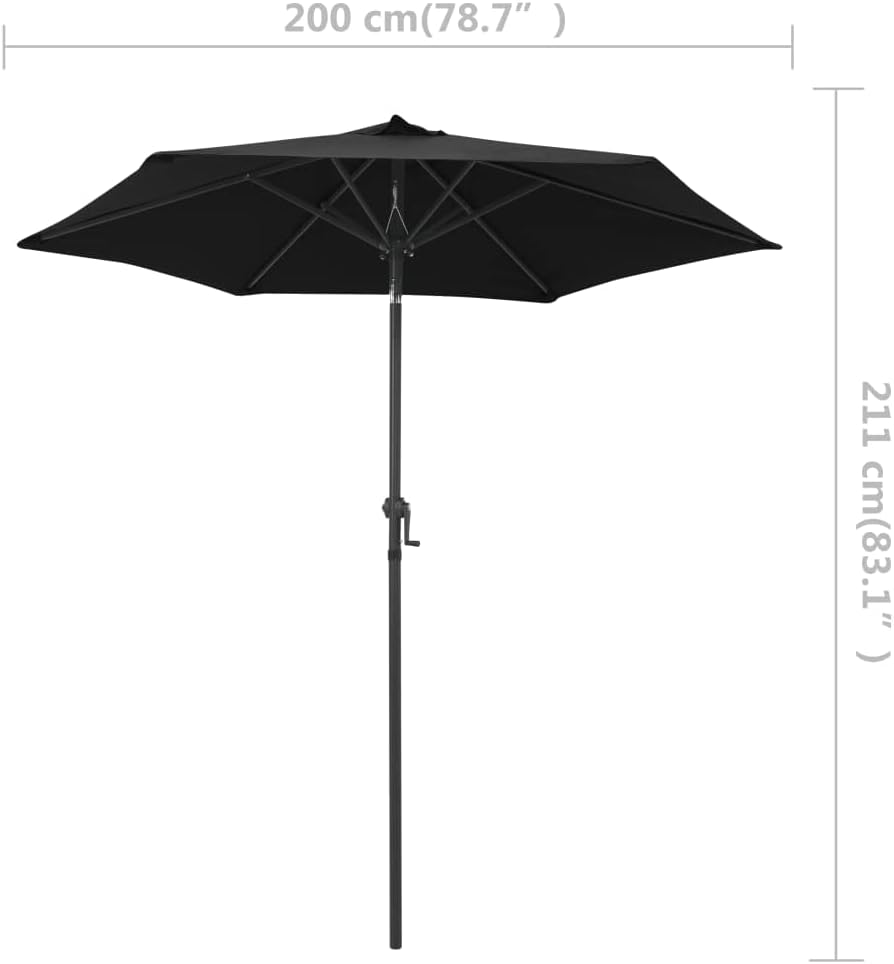 Patio Umbrella Outdoor Backyard Shade Tent,Outdoor Table Umbrellas,Parasol,for Garden,Deck, Backyard, Pool,with UV Protection,With Pole,Tiltable,Parasol Sand White 78.7"x83.1" Aluminum