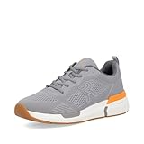 Rieker Herren Low-Top Sneaker U1404, Männer Halbschuhe, lose Einlage,Sportschuhe,Freizeitschuhe,Turnschuhe,Laufschuhe,grau (40),44 EU / 9.5 UK