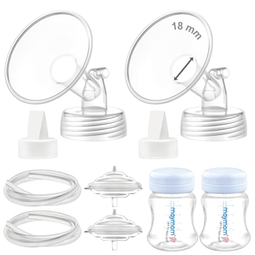 Image of Maymom Pump Parts Compatible with Spectra S2 S1, 18mm Flange Valve Tube Bottle Backflow Protector, Not Original Spectra S2 Replacement Pump Parts Duckbill Valve Bottle