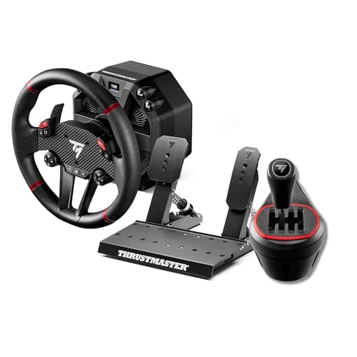 Thrustmaster T598 + TH8S – Pack Sim Racing Hautes Performances – Volant à Retour de Force + Levier de Vitesse en H 7+1 en Métal – Compatible PC / PS4 / PS5
