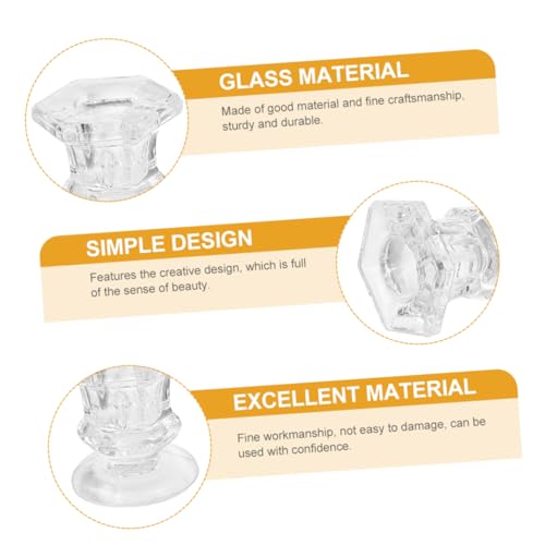 Cabilock Candle Holders Crystlal Candle Votives Crystals Decor Creative Candle Holder Decor for Table Desktop Candleholder Table Top Decor Christmas Ornament Wedding Candle Jar Glass Unique