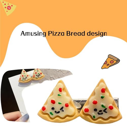 Clips para cabello diseño pizza 3 piezas miniatura 4