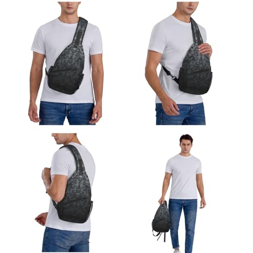 Image of Halloween Gothic Skull Crossbody Bag Sling Bag Backpack Chest Bags Shoulder Bag for Women Men