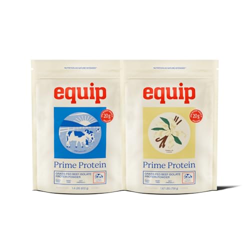 Equip Foods Prime Protein Powder Unflavored & Prime Protein Powder Vanilla