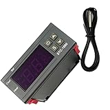 FainWan STC-1000 DC 110V-220V 10A Microcomputer Digital Display Temperature Controller Thermostat Control Switch 2 Relay Output Cooling Heating and NTC 10K Thermistor Sensors Temperature Probe