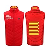 Chaqueta Calefactable Unisex Hombre Mujer Cortavientos Exteriores Abrigo 2 Zonas de calefacción 3 Niveles de Temperatura Chaleco Calefactable Montar Motocicleta Chaleco Calefactable