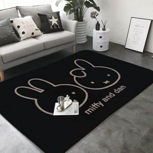 カーペット ミッフィー フロアマット 絨毯 フランネルラグ じゅうたん 防音マット 子供用ラグ 滑り止め 床暖房対応 抗菌 柔らかい おしゃれ 北欧 大判 防ダニ オールシーズン 150cm*100cm