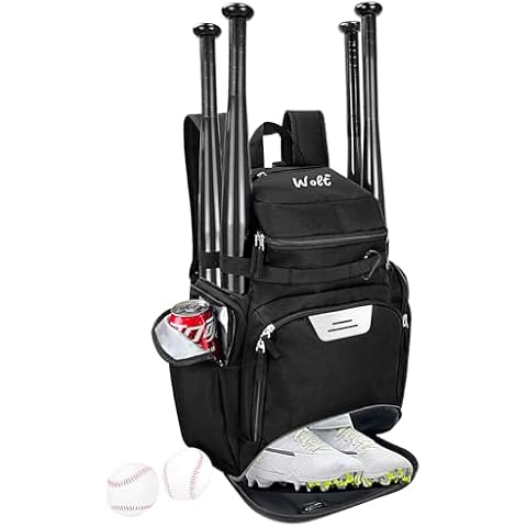 WOLT | Baseball Bag Backpack for Youth and Adults | Softball Bag with Separate Helmet Compartment and Shoes Pocket，Multifunctional Sport Backpack for Baseball, Volleyball,Basketball, Soccer Cover