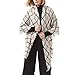 Zando Stylish Fall Winter Scarves - Large Thick Oversized Cotton Scarf Wrap in Tartan Plaid Pattern - Beige Black Stripe for Women