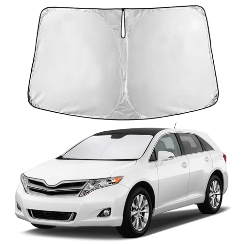 Image of EcoNour Windshield Sunshade Compatible for Toyota Venza 2009-2013 2014 2015, Sun Visor for Front Windshield & Window Sun Shade Cover, UV Heat Blocker & Protector, Car Accessories