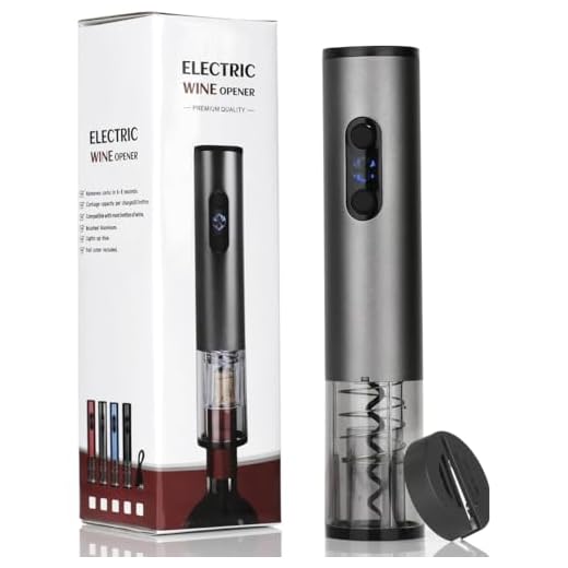 Abridor de Vinho Elétrico Portátil, Automático com Luz LED a Pilhas AA Saca Rolhas com Cortador de Selo Premium.