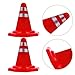 Toddmomy Traffic Roadblocks Simulation Table Props Miniature Road Cone Signs Educational Toy for Kids Lightweight Durable 1.14X1.06X1.06 Inch