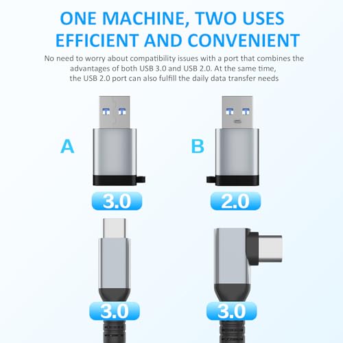 Link Cable 16FT VR Cable Compatible with Meta Oculus Quest 2/Quest 3/Pro Pico, Nylon Braided Accessories and Gaming PC Steam VR, USB 3.0 Data Transfer Type C Cable, for VR Headset