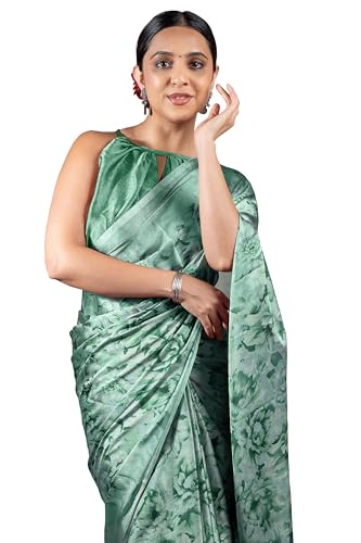 Image of MIRCHI FASHION Saree for Woman Chiffon Floral Printed | Lightweight All-Day Comfortable Women's Sari with Unstitched Blouse Piece (Available in 30 Colors)