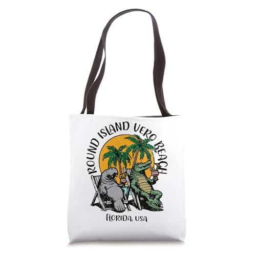 Bolso Tote con diseño de manatí y caimán miniatura 1