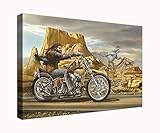 Office Wall Decor Painting Ghost Rider David Mann Motorcycle Picture Poster Wall Art Canvas Print...