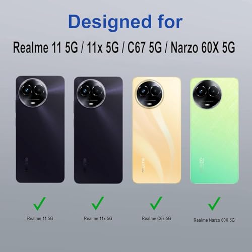 Image of NISHTECH for Realme 11 5G Premium Transparent Hybrid Soft Slim Dust Proof Back Case Cover with Camera Protection