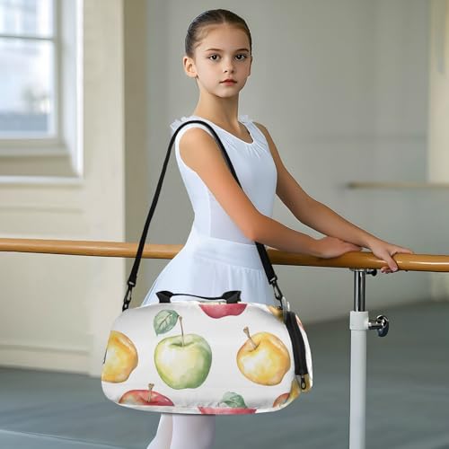 Duffle Bag for Boys or Girls with Shoes Compartment, Fruit Pattern Sports Travel Bag Overnight3