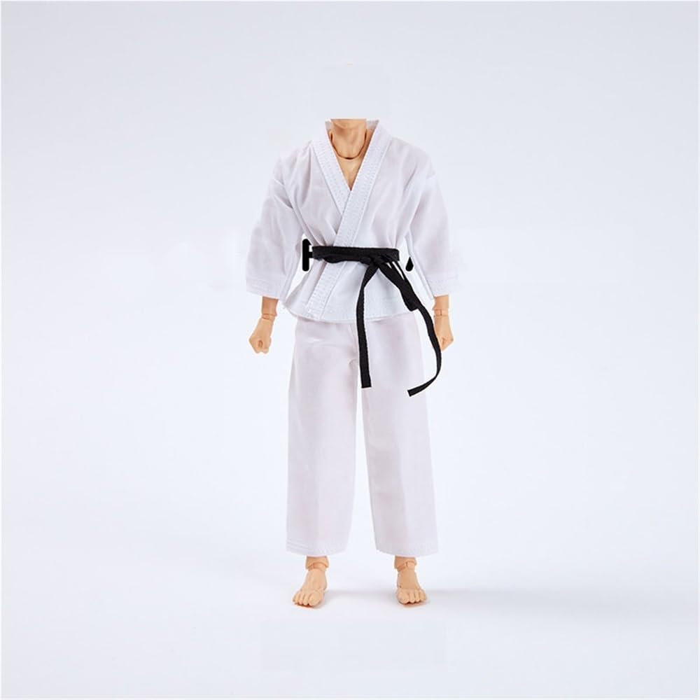 Costume d'uniforme pour homme figurine d'action tissu blanc souple 1/12