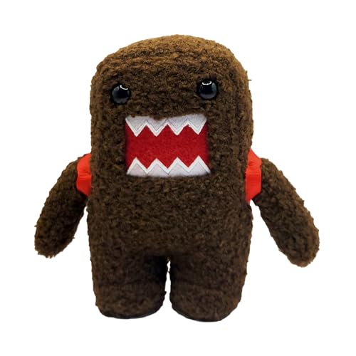 LICENSE 2 PLAY Domo Kun 6.5-Inch Classic Plush Iconic Brown Monster with Mini Red Backpack - Super-Soft Collectible Toy for Kids Kidults & Nostalgic Fans