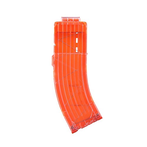 Worker Mod Banana 15-darts Quick Reload Clip for Nerf N-strike Elite Color Orange and Clear
