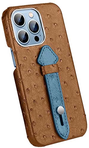 Coque iPhone 12 Pro marron à bracelet pour le quotidien