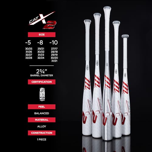 Image of Marucci CATX2 Senior League Bat, 2 3 /4 inch Barrel, -5, -8, -10 Drop, USSSA, Balanced