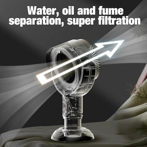 Image of Portable Range Hood, Desktop Range Hood with 2 Speed Exhaust Fan, Detachable Aluminum Filter, Large Oil Collection Cup, Portable Kitchen Exhaust Fan for Indoor BBQ, Hot Pot Camping Trips Home (Gold)