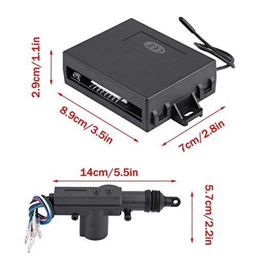 DEALPEAK Universal 12V 4 Door Car Central Locking Kit Anti-Theft Power Door Lock/Unlock Remote 2 Keyless Entry Security System
