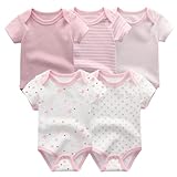 [JELYLOVE] ユニセックス 新生児 ボディスーツ 男の子 女の子 ショートスリーブ 赤ちゃん ロンパース 柔らかい コットン 子供服