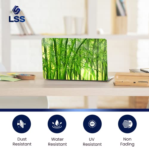 Image of LSS 15 15.6 Inches Laptop Notebook Skin Sticker with 2 Wrist Pads - Reusable Cover Protector Vinyl Sticker Cover Decal Fits 13 inch - 16 inch HP Dell Lenovo Apple Asus Acer Samsung - Bamboo in Forest