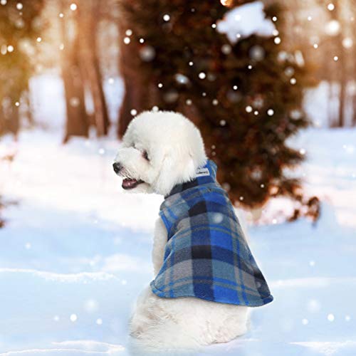 Dog Winter Clothes Reversible Fleece Jacket Warm Coat Windproof Christmas Costume Xmas Gifts For Cold Weather Wearing #TOP6
