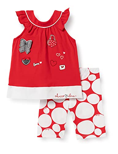 Chicco Completo T-Shirt raffiné et short pour bébé fille aux finitions soignées