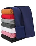 【Hoher Tragekomfort】Die thermoleggings mädchen sind aus einer hochwertigen Mischung mit Baumwolle+Polyester+Spandex gefertigt, die für Weichheit und Komfort sorgt. Fein genäht, ohne störende Nähte am Gesäß und an der Taille, um Hautreizungen zu vermeiden, für maximalen Tragekomfort.