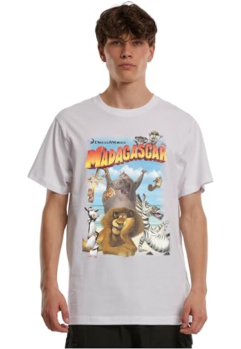 T-Shirt Homme Madagascar Mc1554 MERCHCODE Distressed Tee Mode Vintage