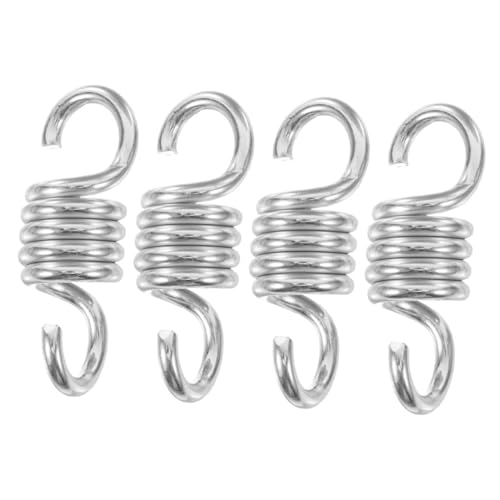 ROMISBABA 4 pièces Lot de Ressorts de Suspension Lourds pour Chaise Suspendue et Hamac Crochets Réglables pour Entraînement et Patio Absorption de Chocs Résistance Aux Intempéries