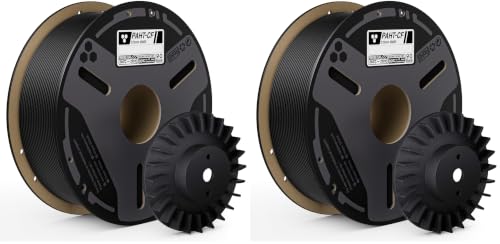 Image of ELEGOO Carbon Fiber PAHT Filament 1.75mm Black 1KG, Nylon CF High Temp 3D Printing Filament, High Strength & Rigidity, Corrosion Resistance, 1KG(2.2lbs) Spool for Enclosed FDM 3D Printers (Pack of 2)