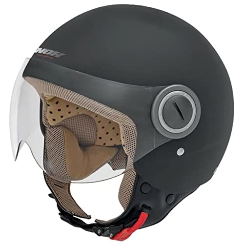 Casque jet moto NOX N210 noir mat S idéal pour traverser la ville en scooter