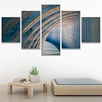 SIGNWIN 5 Panel Canvas Wall Art Solid Structures for Home Decorations Ready to Hang - 60