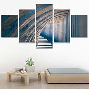 SIGNWIN 5 Panel Canvas Wall Art Solid Structures...